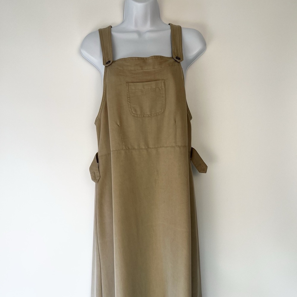 Vintage Directives Loose Overall Dress Khaki Jumper Y2K 90s Cottagecore Prairie